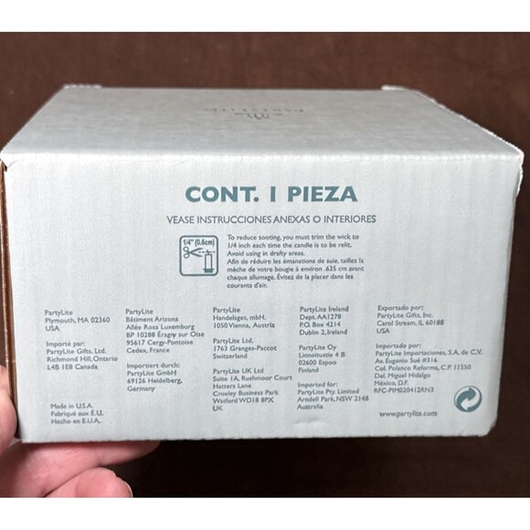 New Vtg Partylite 9.8 oz 3x4.5" 3 Wick Candle Ginger Pumpkin A La Mode w/ Box - Picture 11 of 12